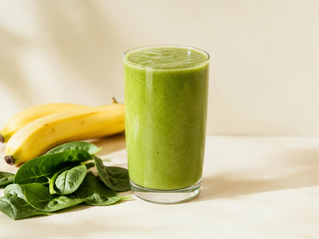 Vitamina verde de banana e espinafre